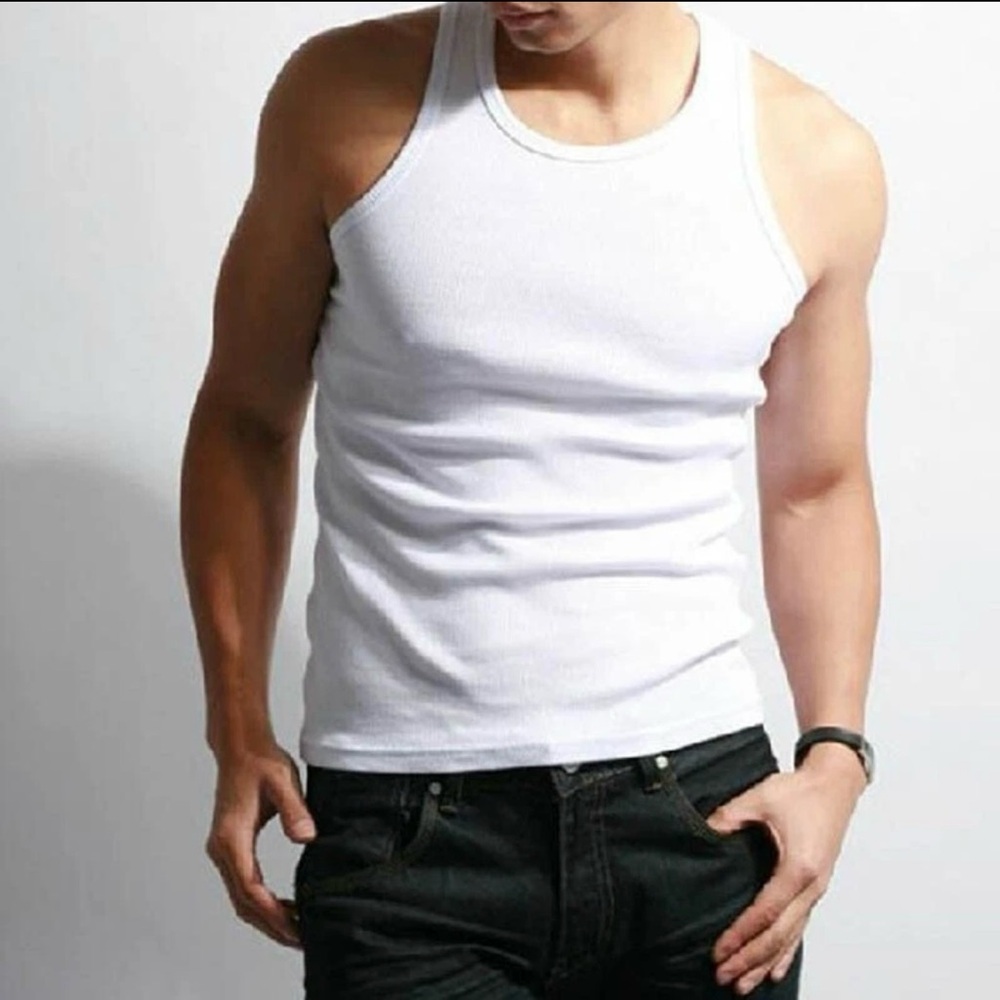 Fruit of the Loom Men's White Tank Top 3pack